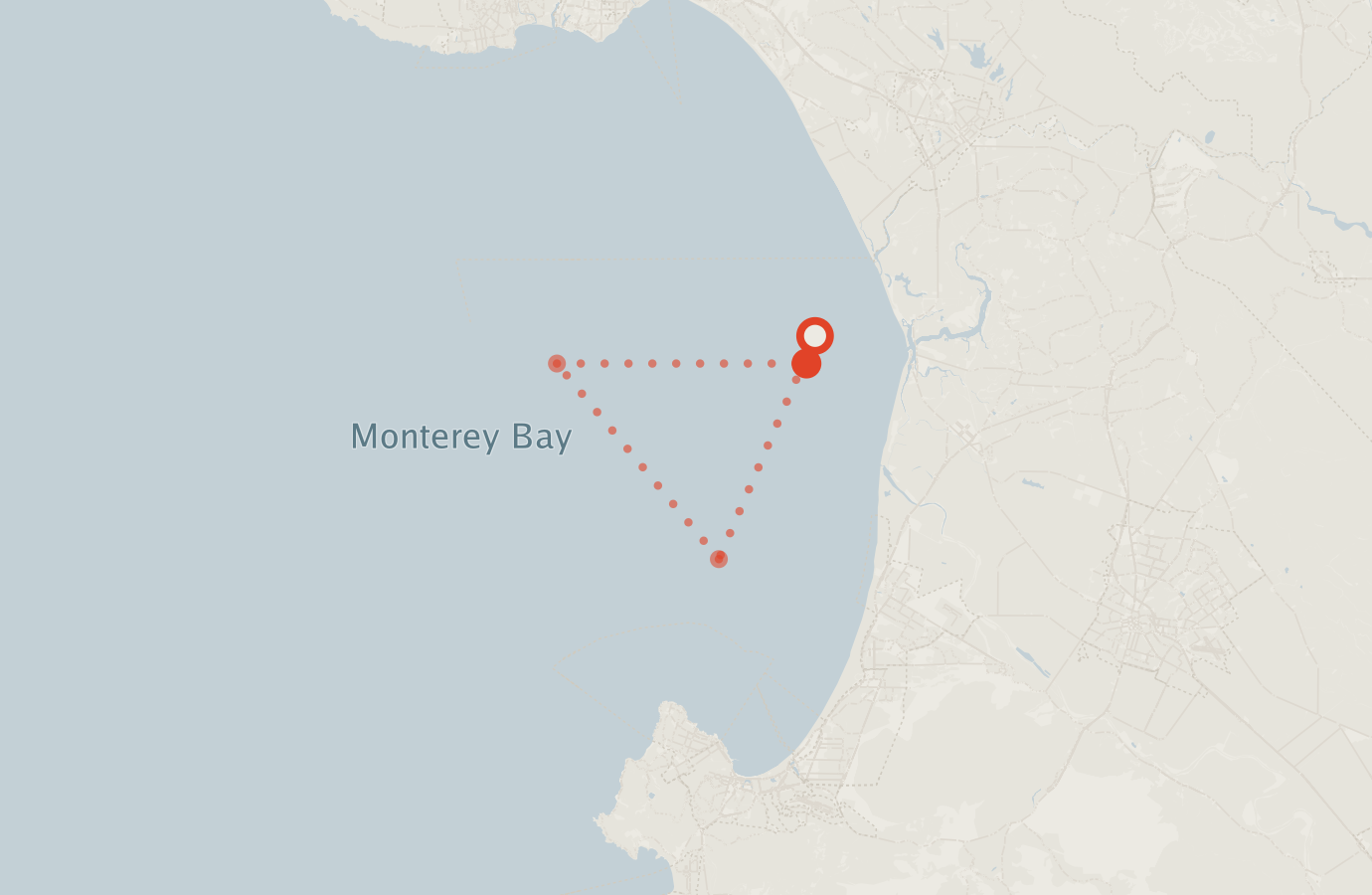 Activity map — real sighting points on an OpenStreetMap basemap