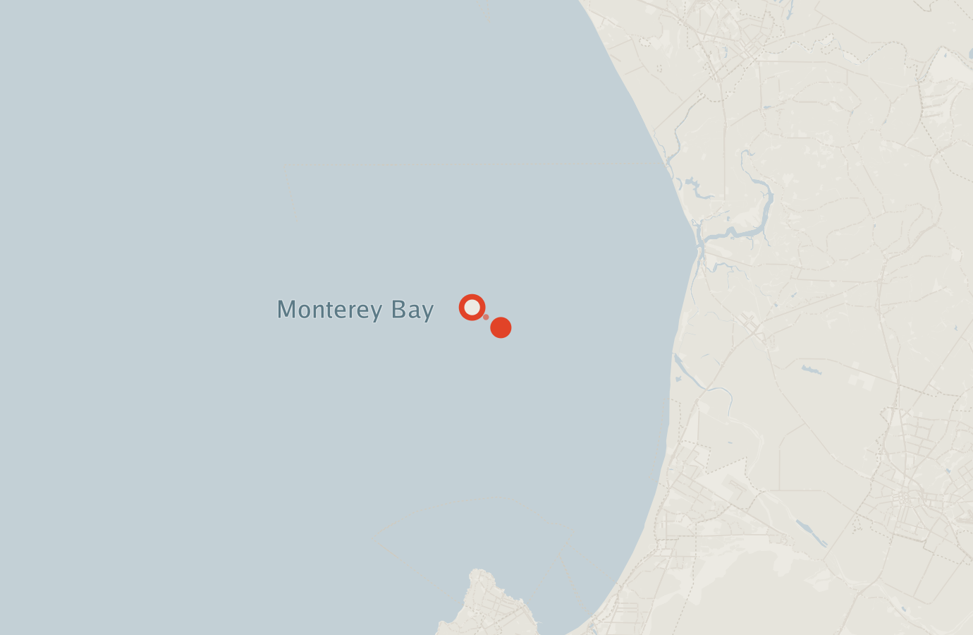 Activity map — real sighting points on an OpenStreetMap basemap