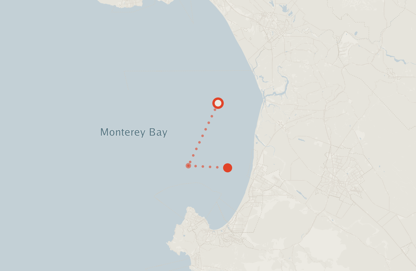Activity map — real sighting points on an OpenStreetMap basemap