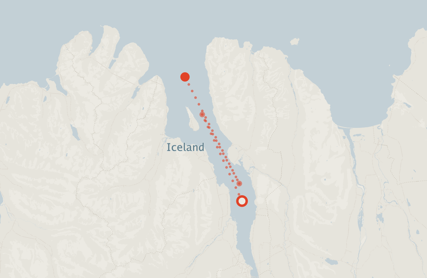 Activity map — real sighting points on an OpenStreetMap basemap