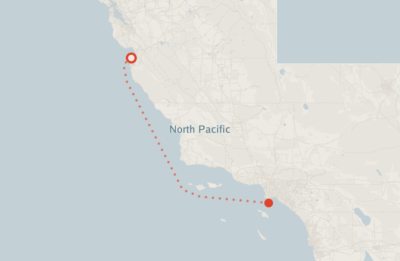 Activity map — real sighting points on an OpenStreetMap basemap