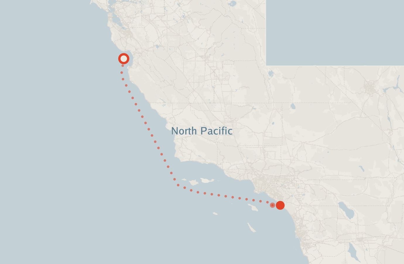 Activity map — real sighting points on an OpenStreetMap basemap