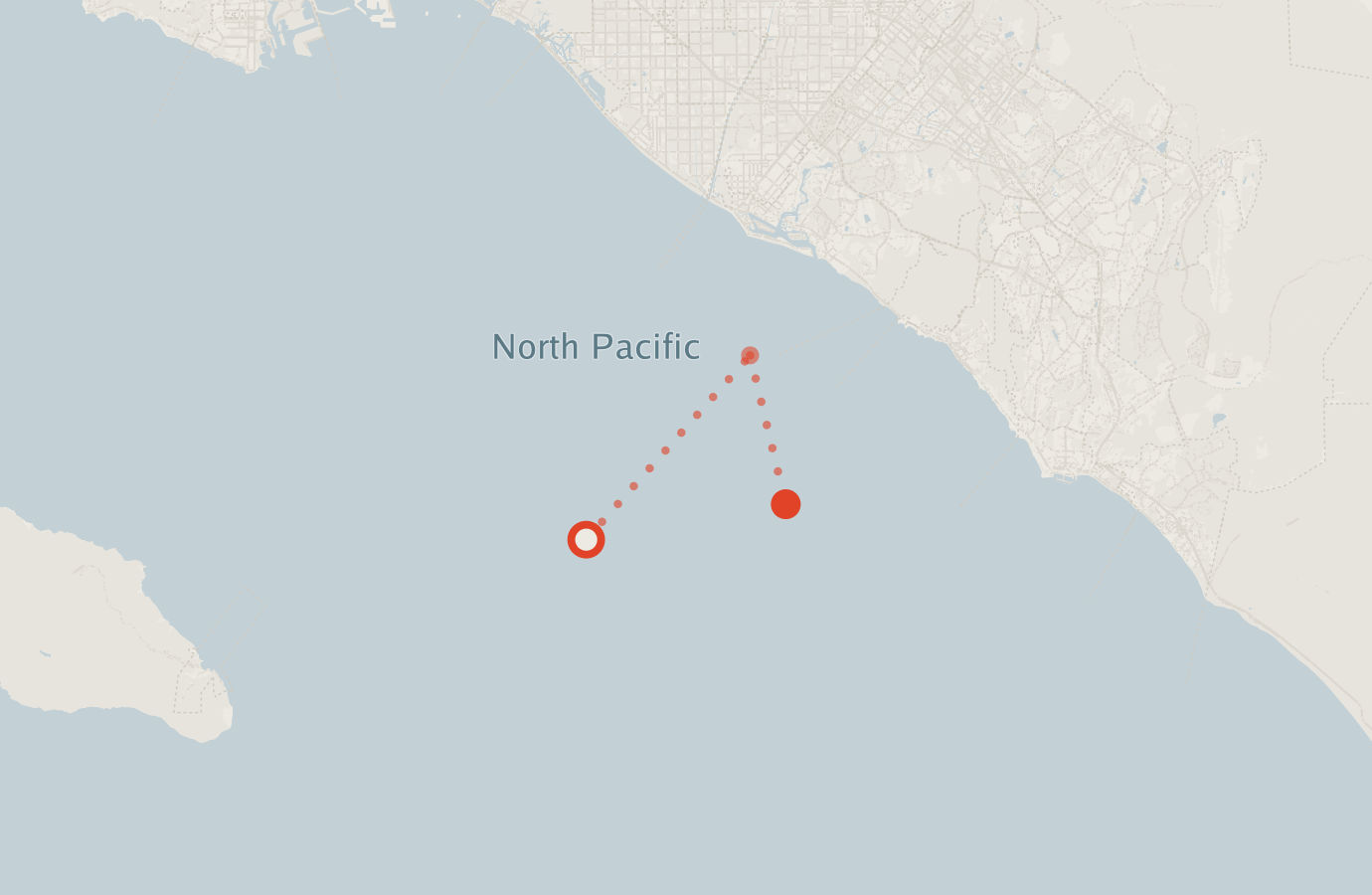 Activity map — real sighting points on an OpenStreetMap basemap