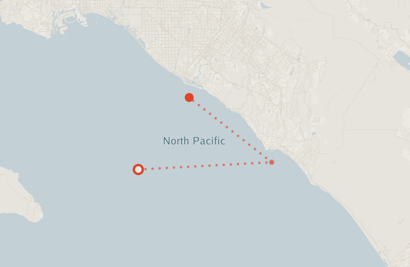 Activity map — real sighting points on an OpenStreetMap basemap