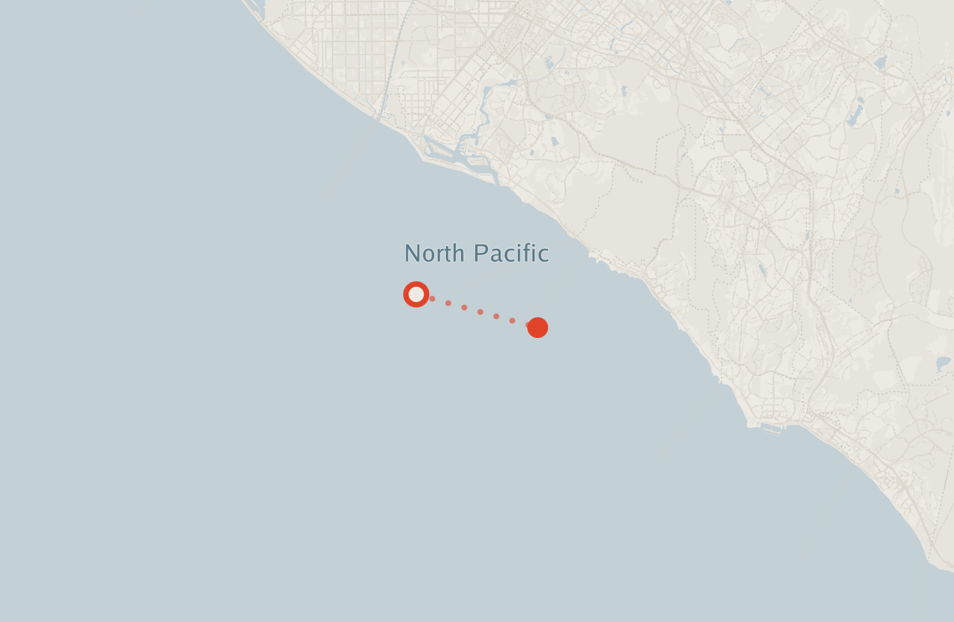 Activity map — real sighting points on an OpenStreetMap basemap