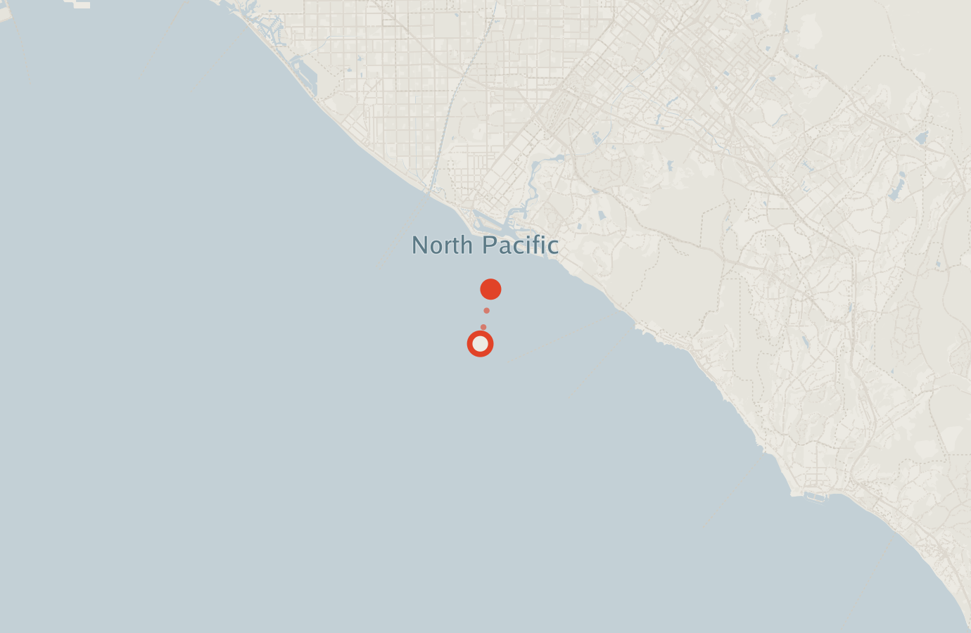 Activity map — real sighting points on an OpenStreetMap basemap