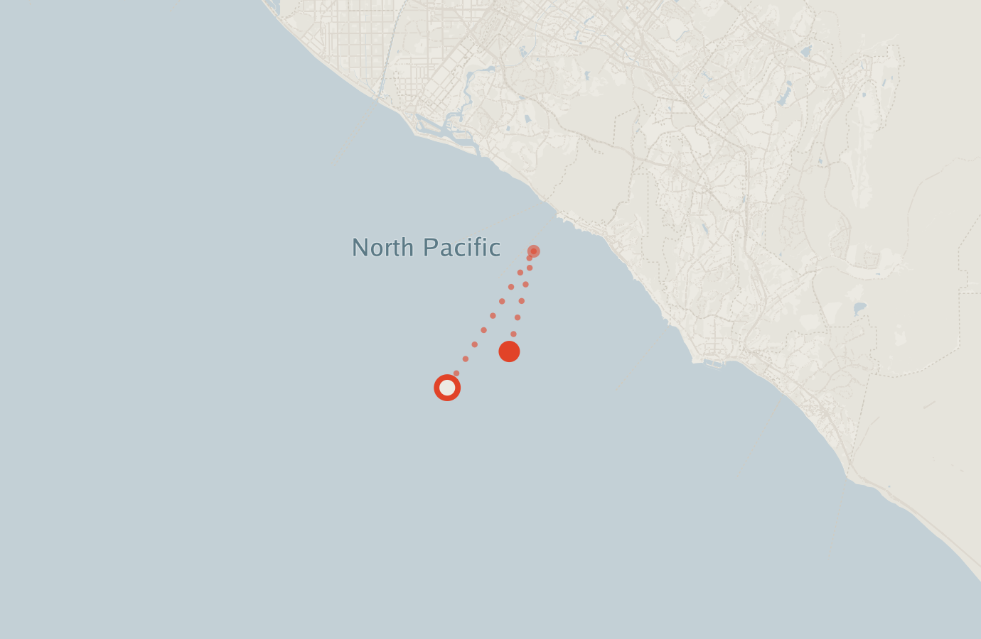 Activity map — real sighting points on an OpenStreetMap basemap