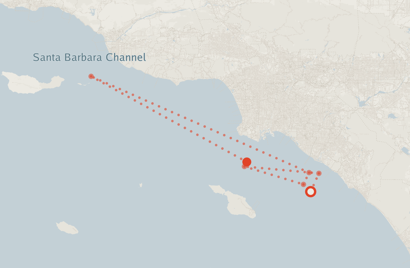 Activity map — real sighting points on an OpenStreetMap basemap
