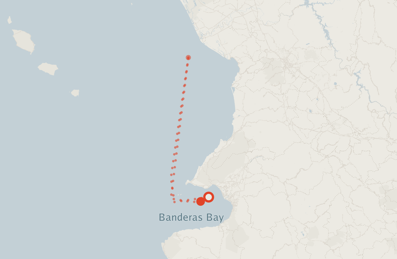 Activity map — real sighting points on an OpenStreetMap basemap