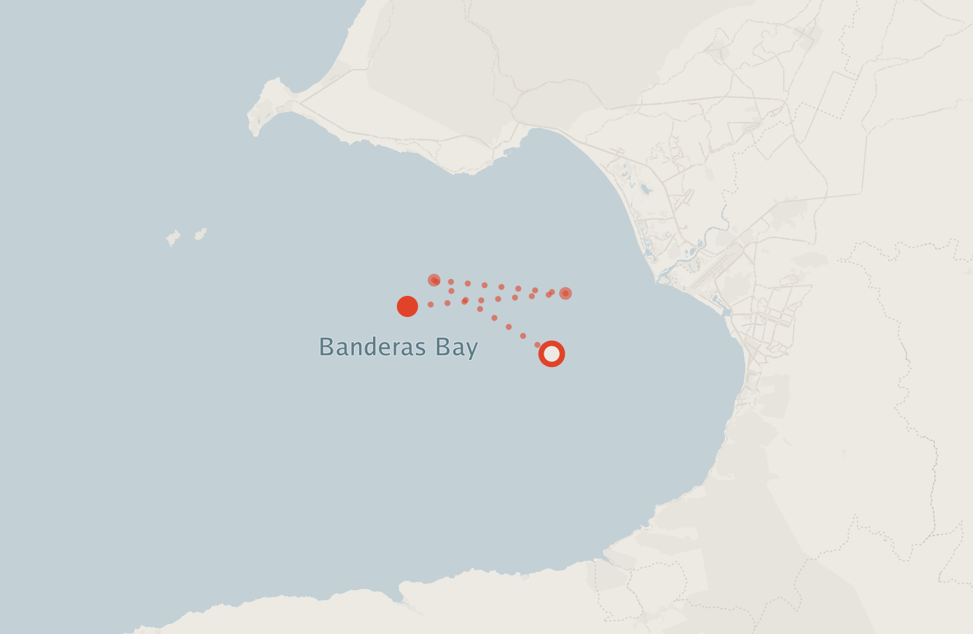 Activity map — real sighting points on an OpenStreetMap basemap