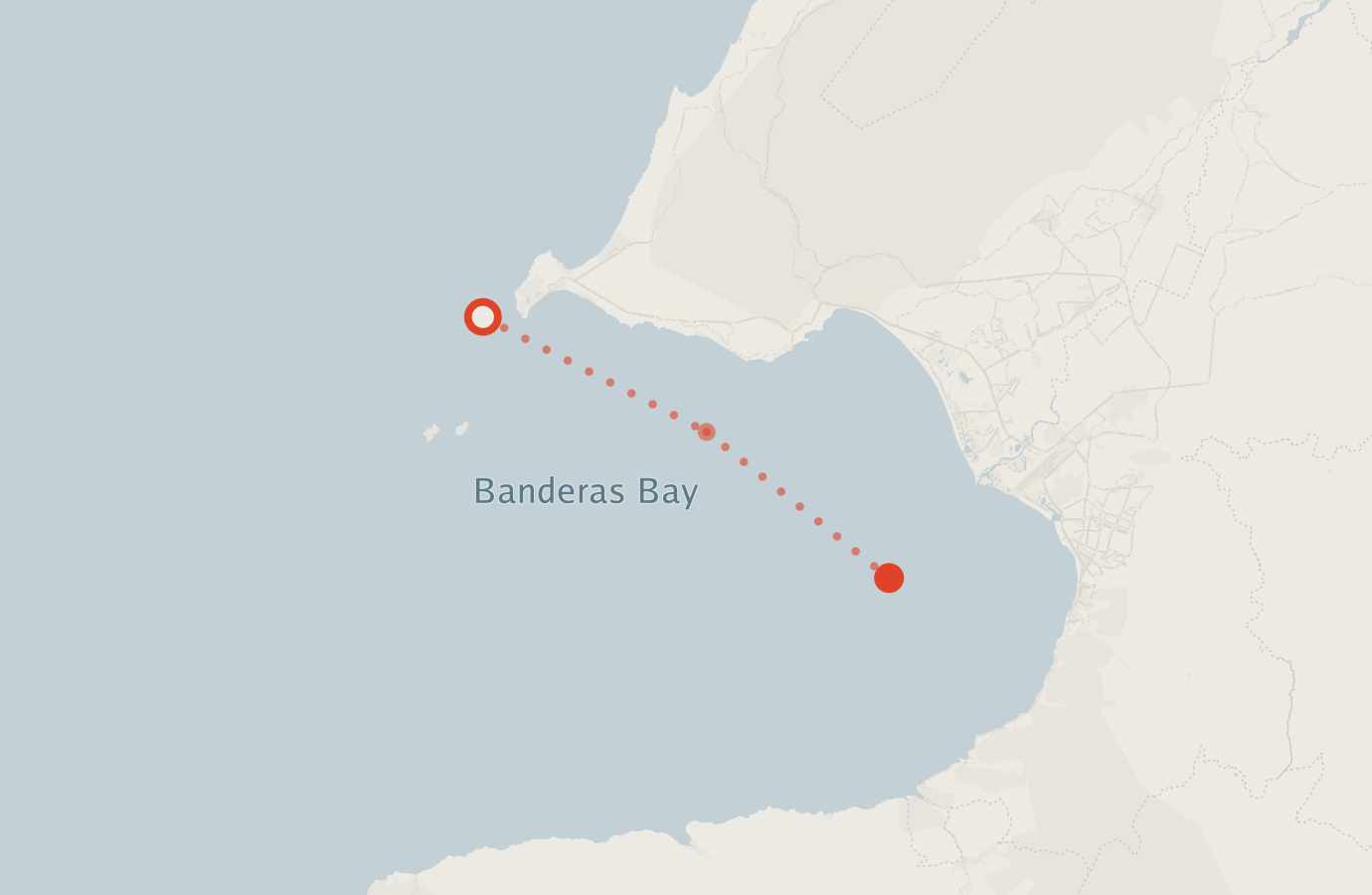 Activity map — real sighting points on an OpenStreetMap basemap