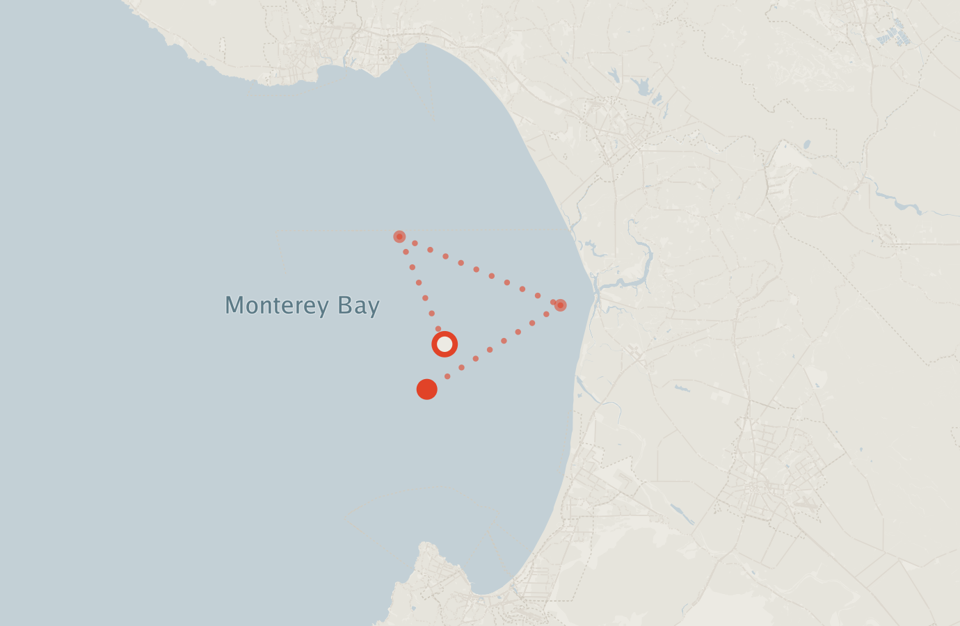 Activity map — real sighting points on an OpenStreetMap basemap