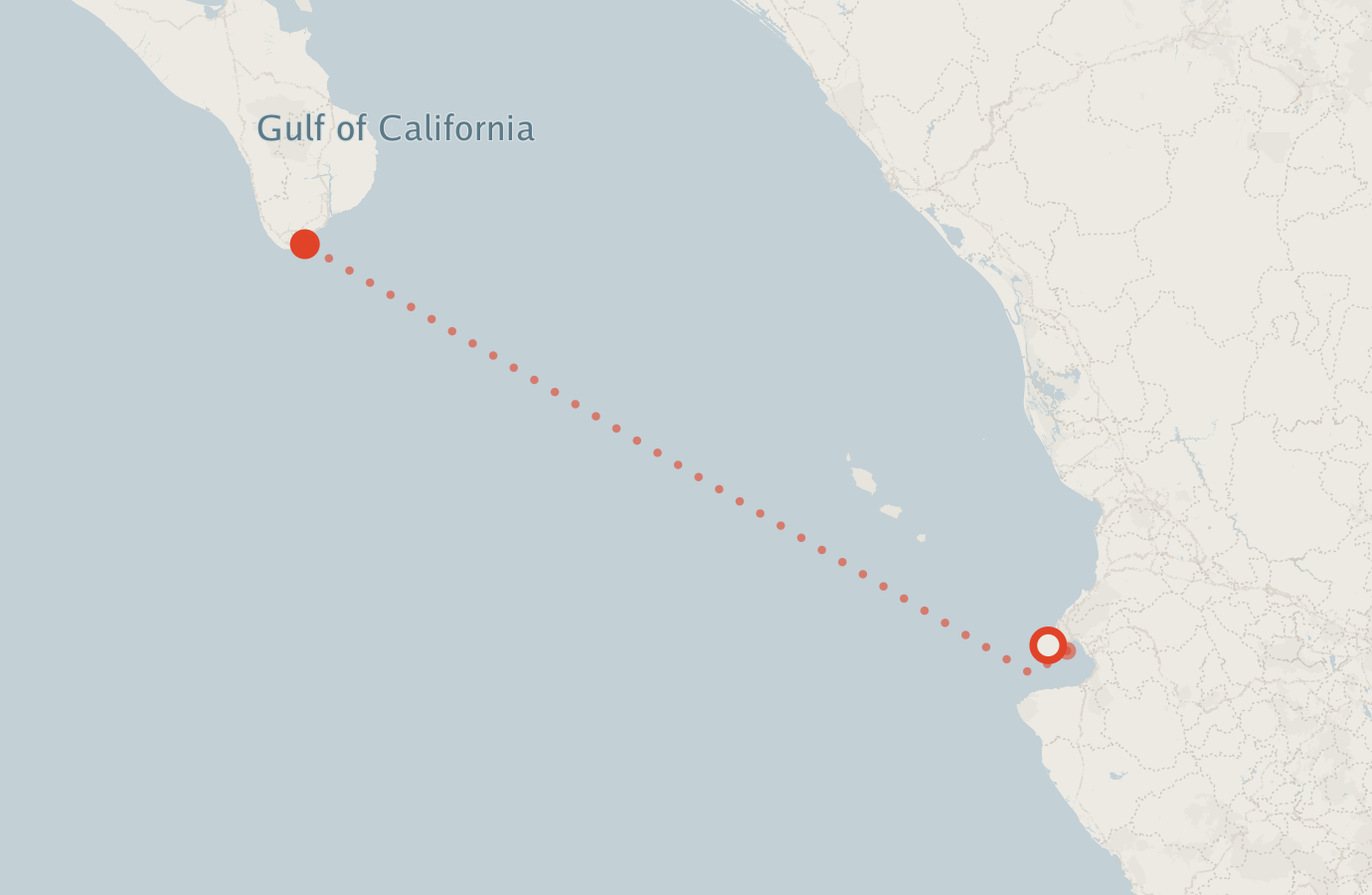 Activity map — real sighting points on an OpenStreetMap basemap