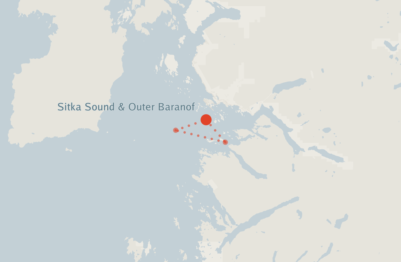 Activity map — real sighting points on an OpenStreetMap basemap