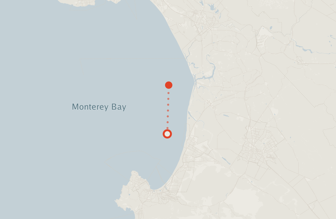 Activity map — real sighting points on an OpenStreetMap basemap