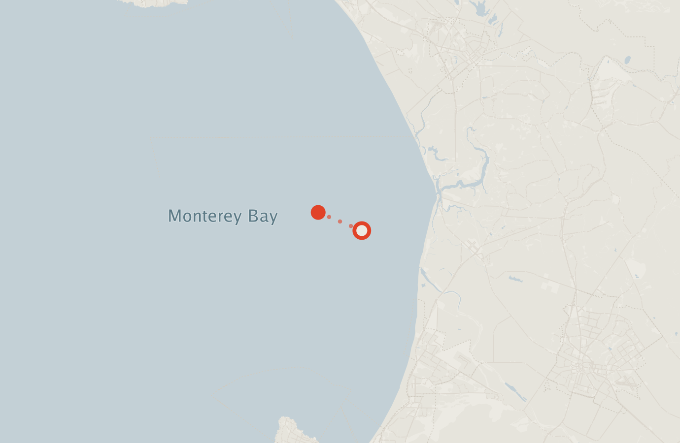 Activity map — real sighting points on an OpenStreetMap basemap
