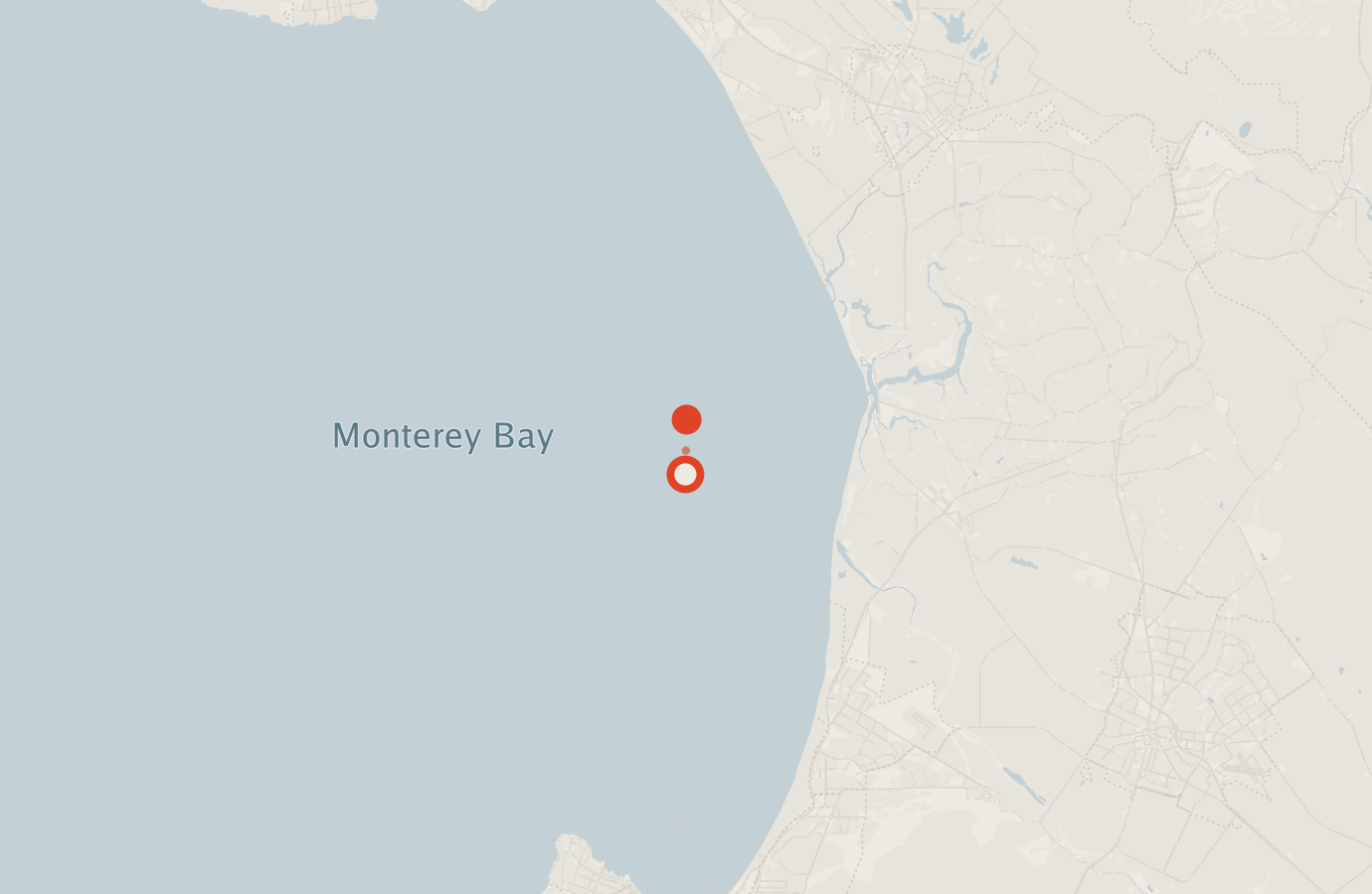 Activity map — real sighting points on an OpenStreetMap basemap