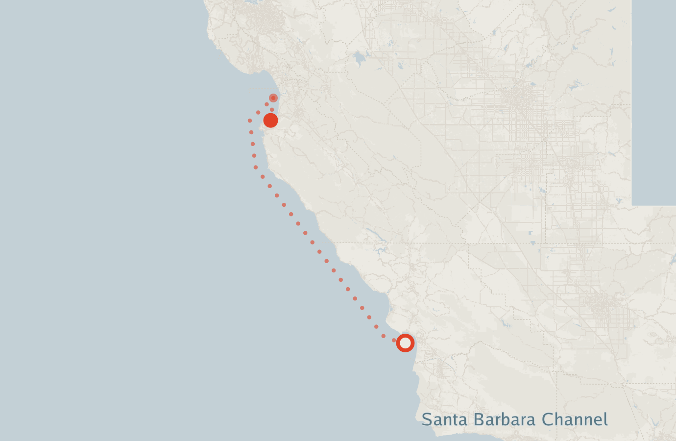 Activity map — real sighting points on an OpenStreetMap basemap