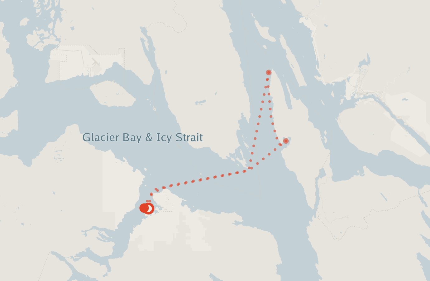 Activity map — real sighting points on an OpenStreetMap basemap