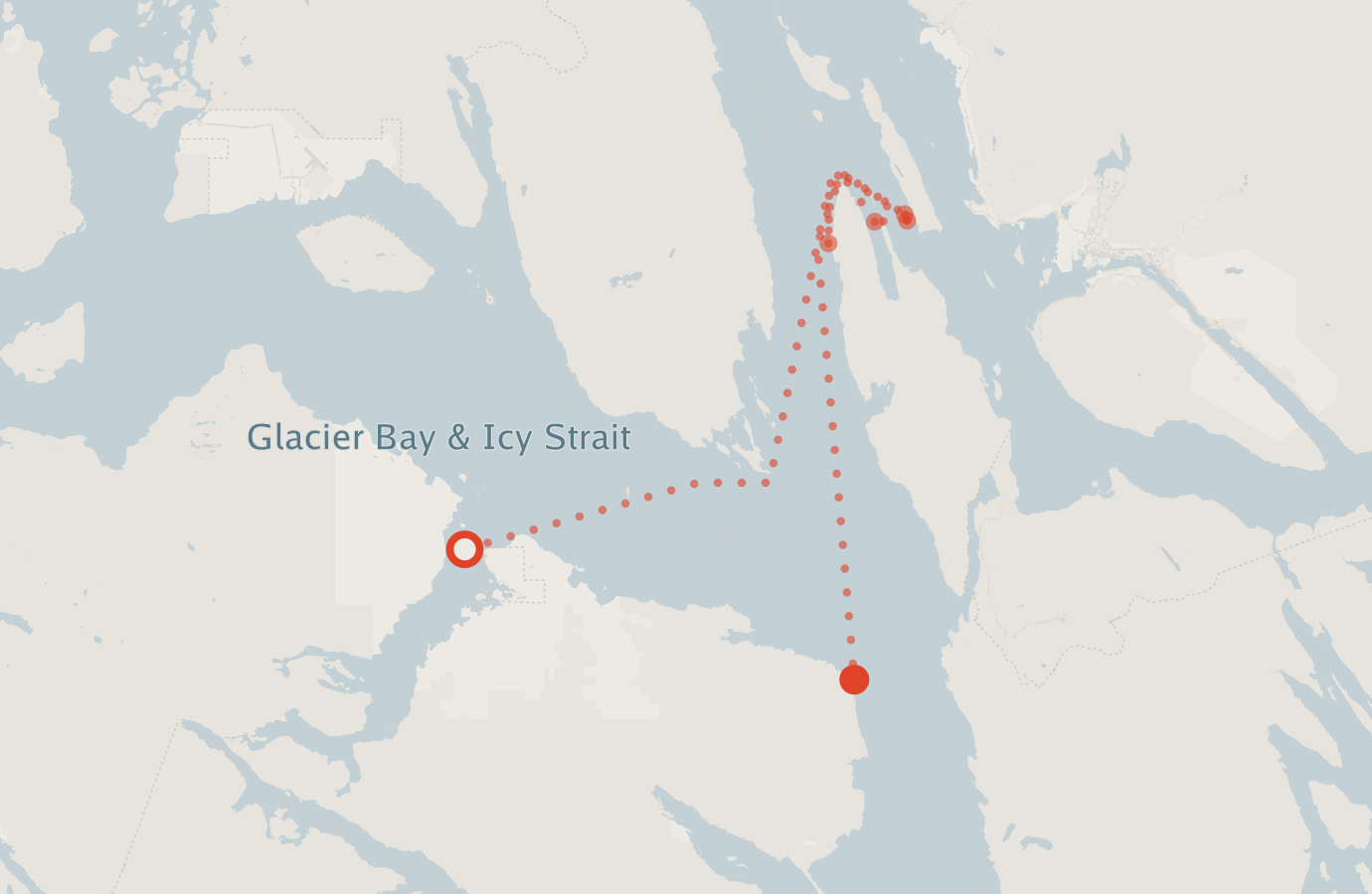 Activity map — real sighting points on an OpenStreetMap basemap