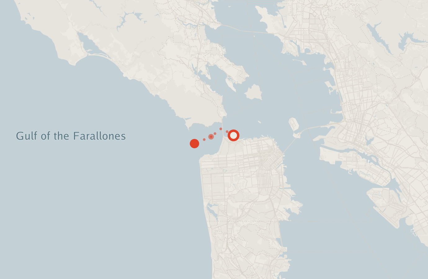 Activity map — real sighting points on an OpenStreetMap basemap