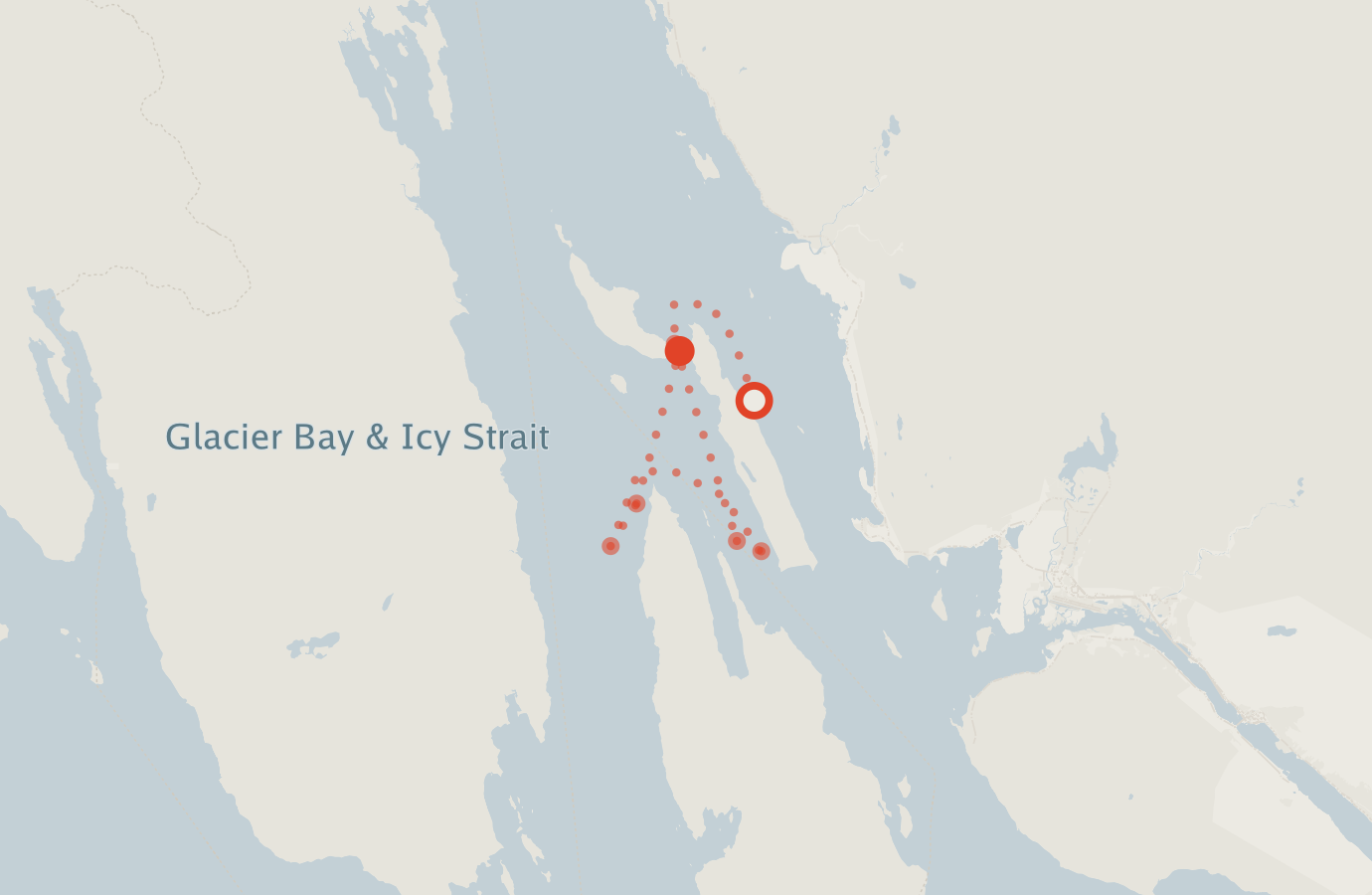 Activity map — real sighting points on an OpenStreetMap basemap