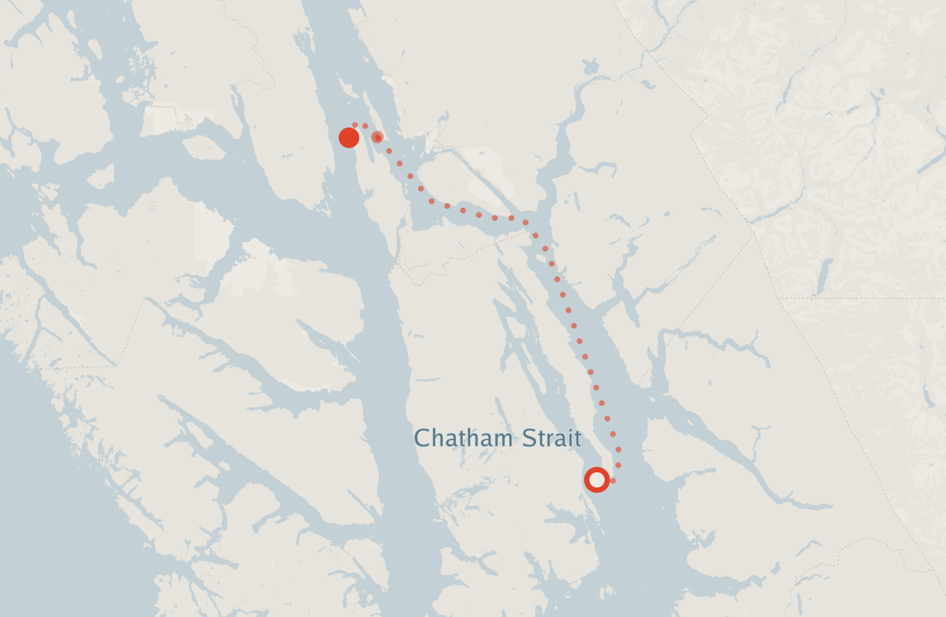 Activity map — real sighting points on an OpenStreetMap basemap