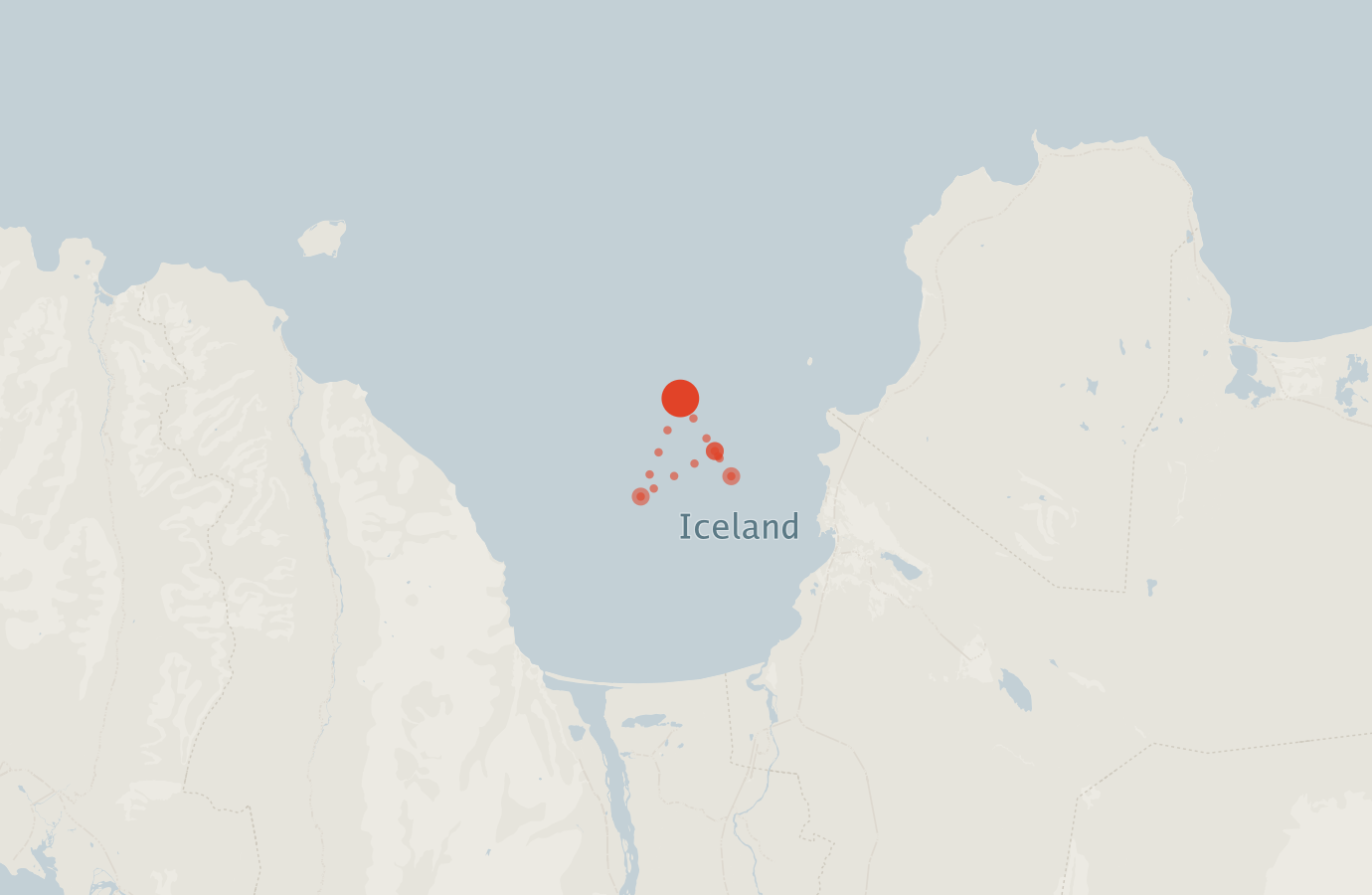 Activity map — real sighting points on an OpenStreetMap basemap