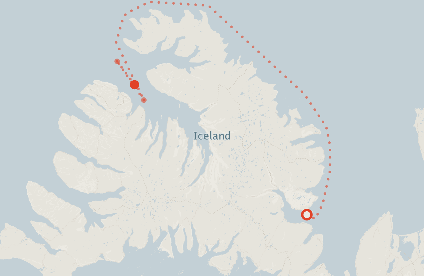 Activity map — real sighting points on an OpenStreetMap basemap