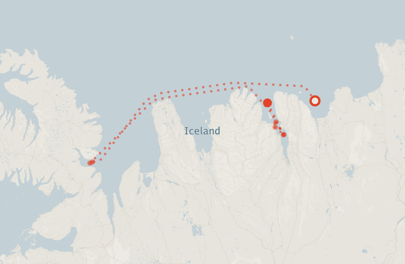 Activity map — real sighting points on an OpenStreetMap basemap