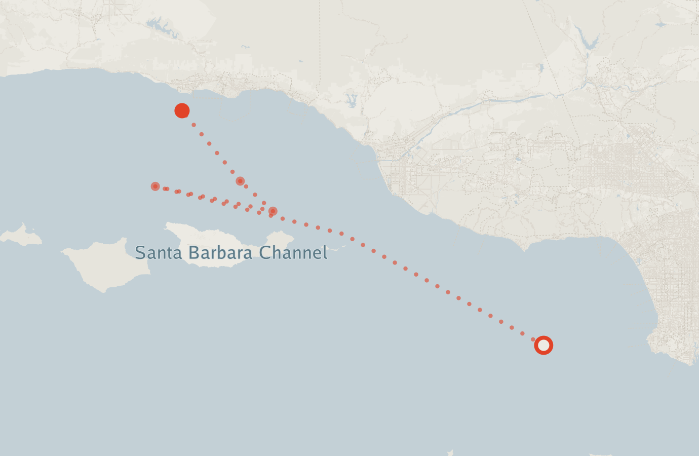 Activity map — real sighting points on an OpenStreetMap basemap