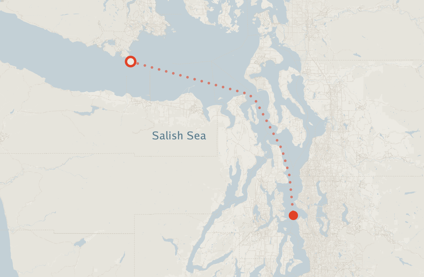 Activity map — real sighting points on an OpenStreetMap basemap