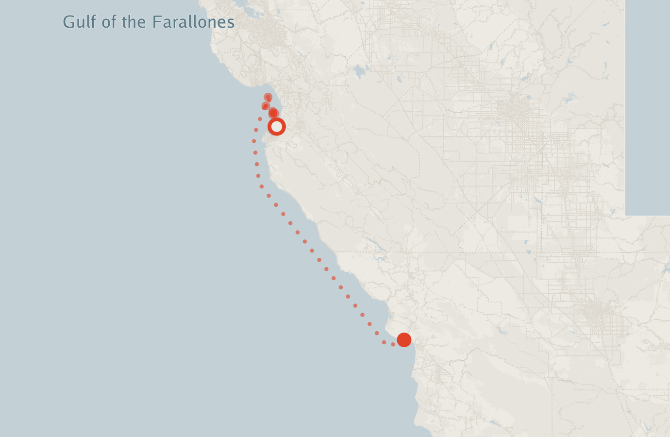 Activity map — real sighting points on an OpenStreetMap basemap