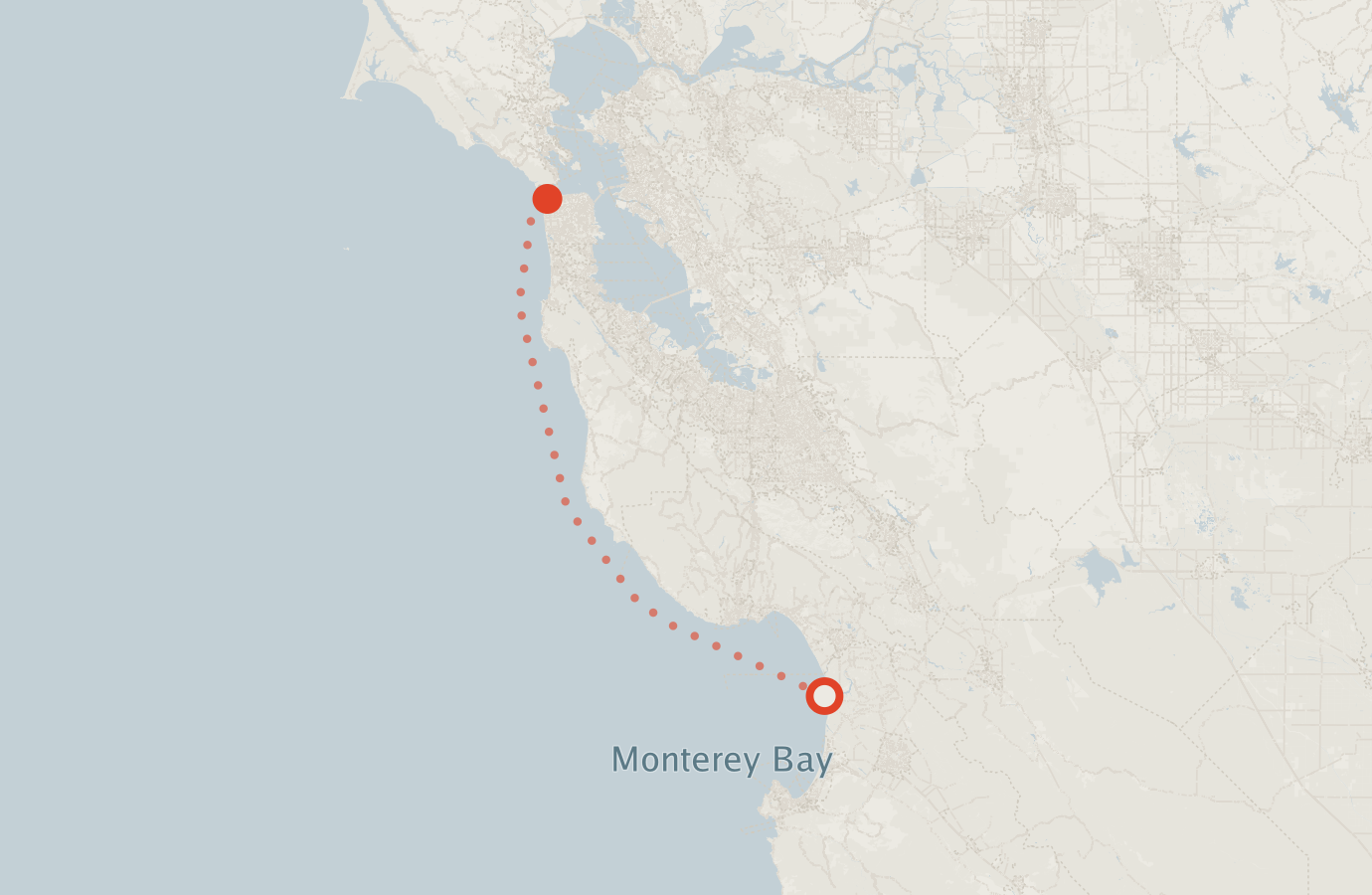 Activity map — real sighting points on an OpenStreetMap basemap