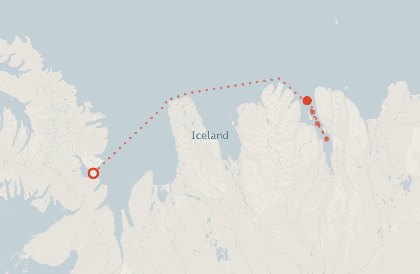 Activity map — real sighting points on an OpenStreetMap basemap