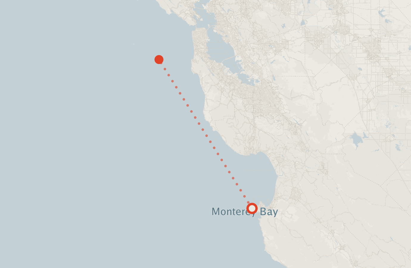 Activity map — real sighting points on an OpenStreetMap basemap
