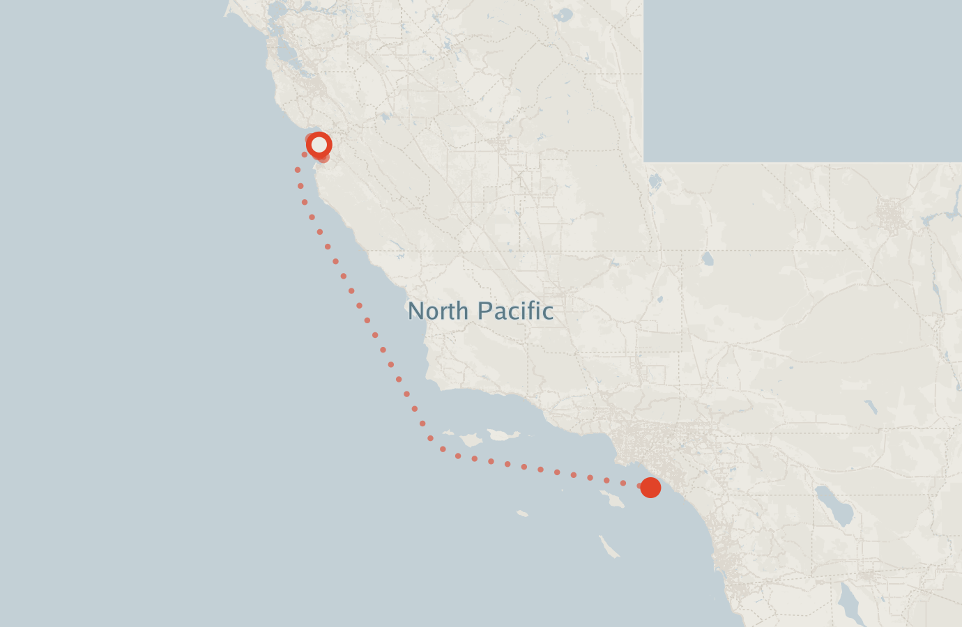 Activity map — real sighting points on an OpenStreetMap basemap