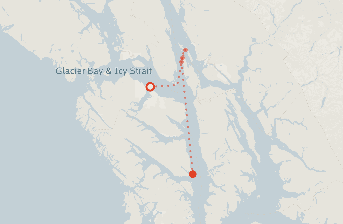Activity map — real sighting points on an OpenStreetMap basemap
