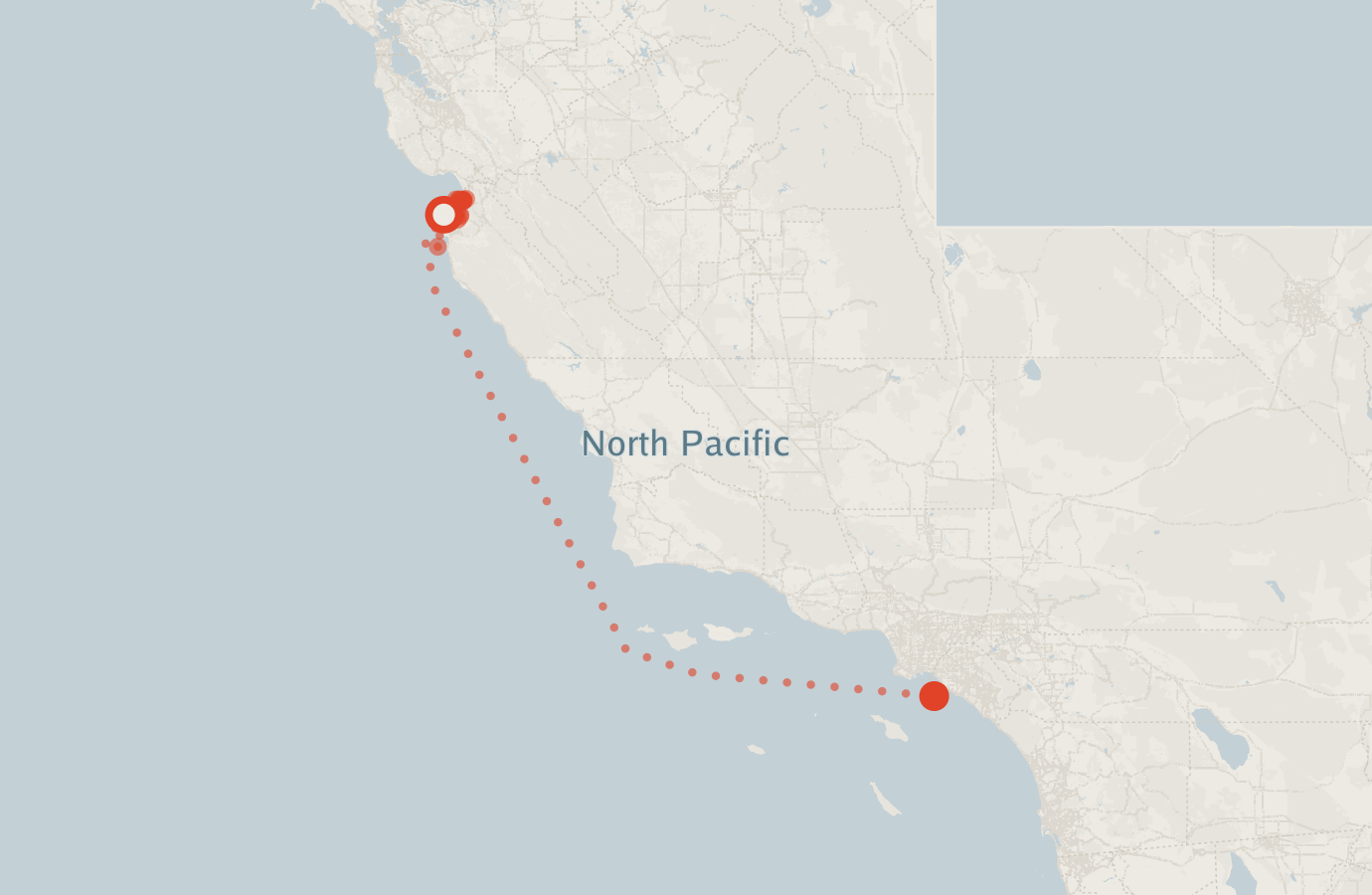 Activity map — real sighting points on an OpenStreetMap basemap