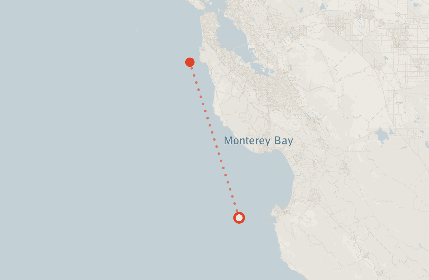 Activity map — real sighting points on an OpenStreetMap basemap
