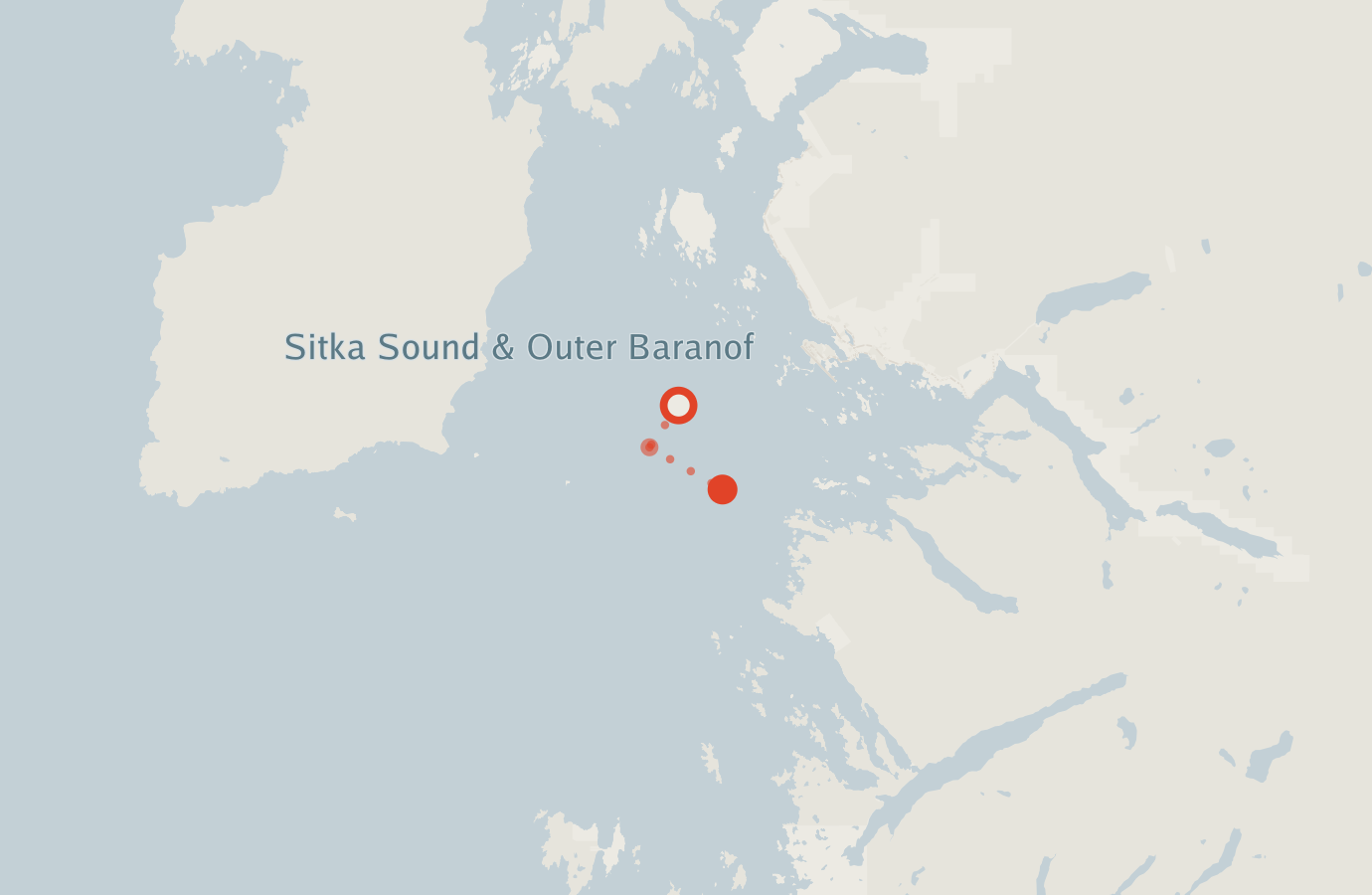 Activity map — real sighting points on an OpenStreetMap basemap