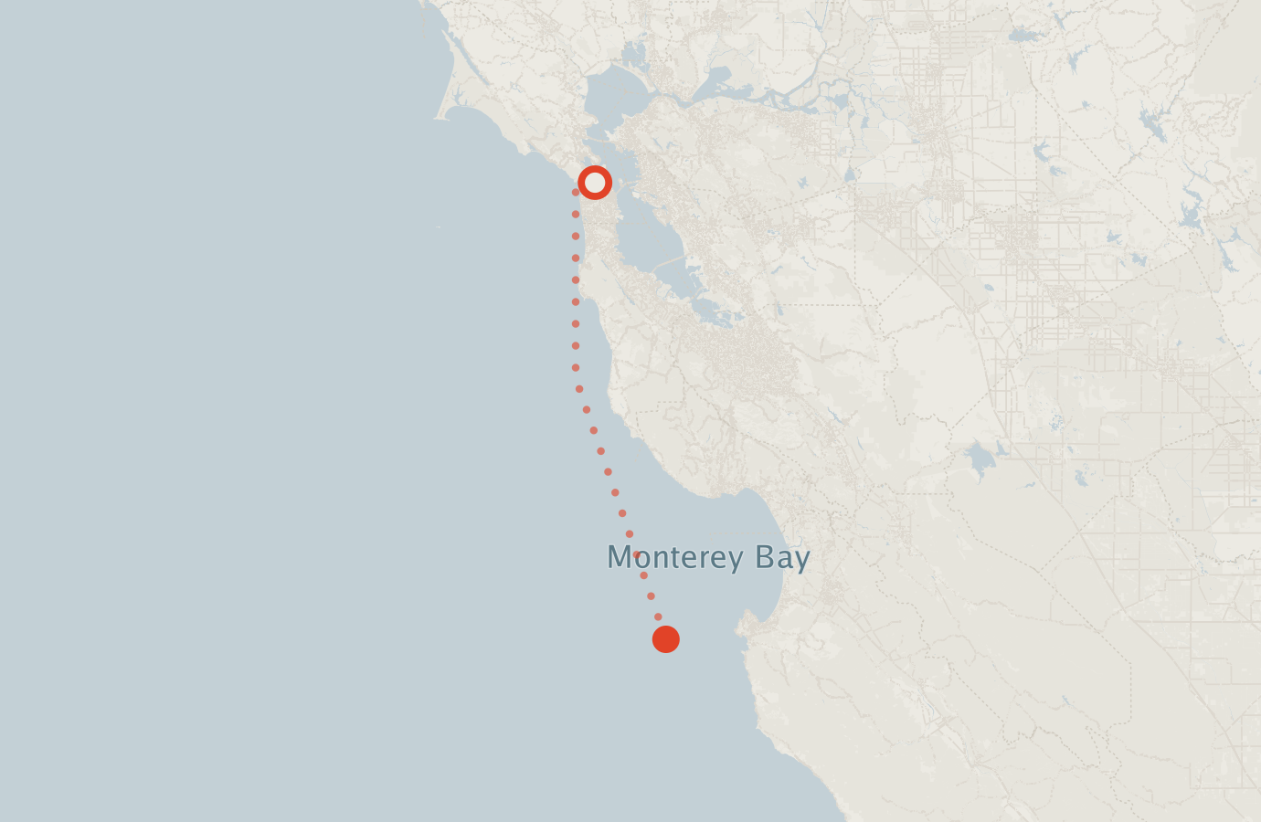 Activity map — real sighting points on an OpenStreetMap basemap