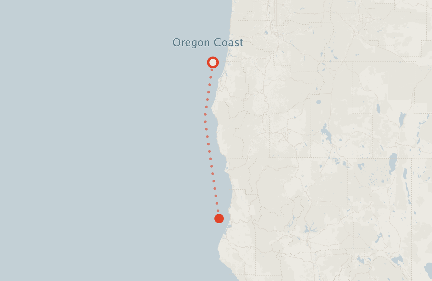 Activity map — real sighting points on an OpenStreetMap basemap