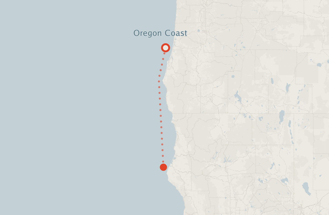 Activity map — real sighting points on an OpenStreetMap basemap