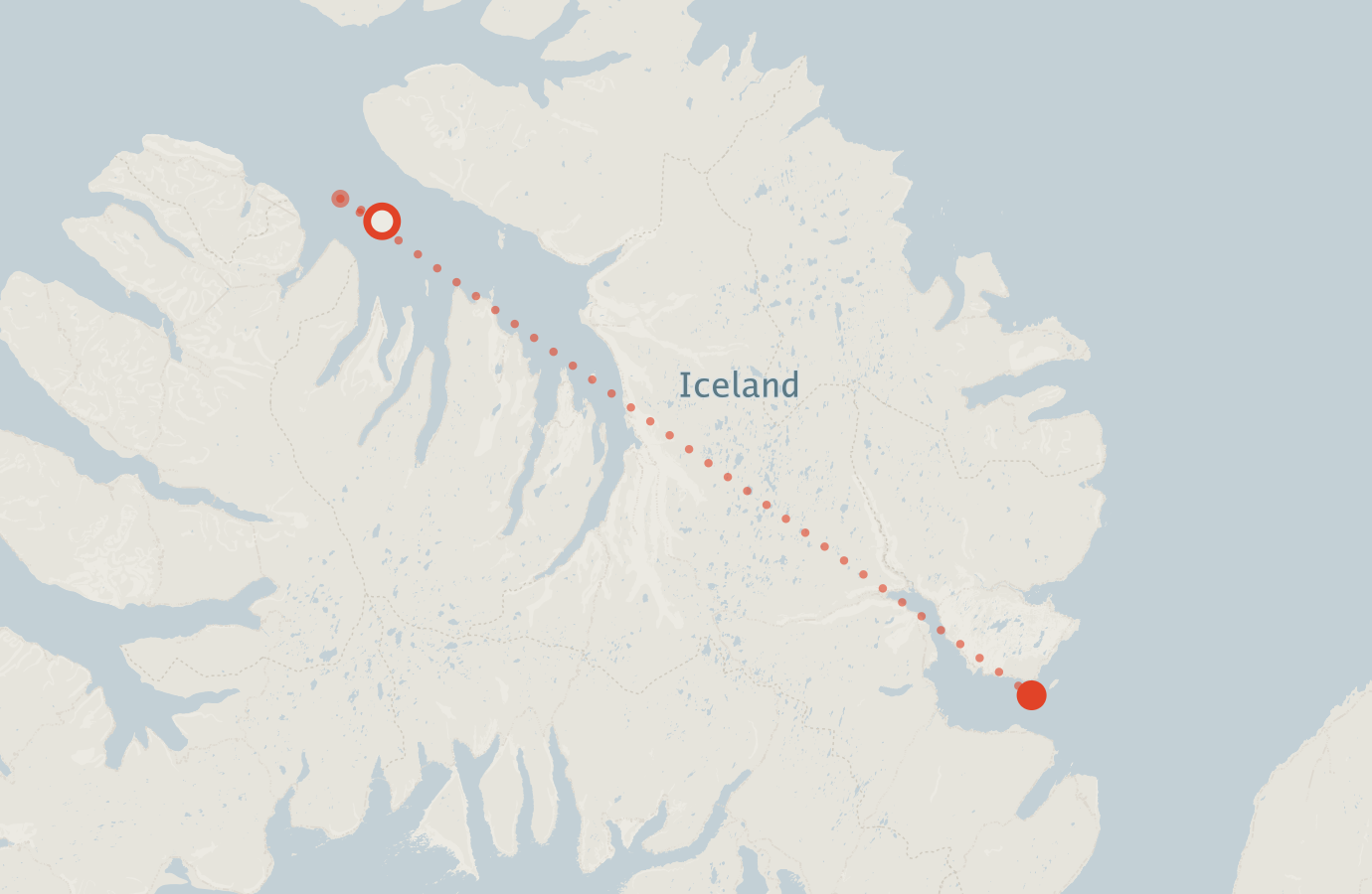 Activity map — real sighting points on an OpenStreetMap basemap