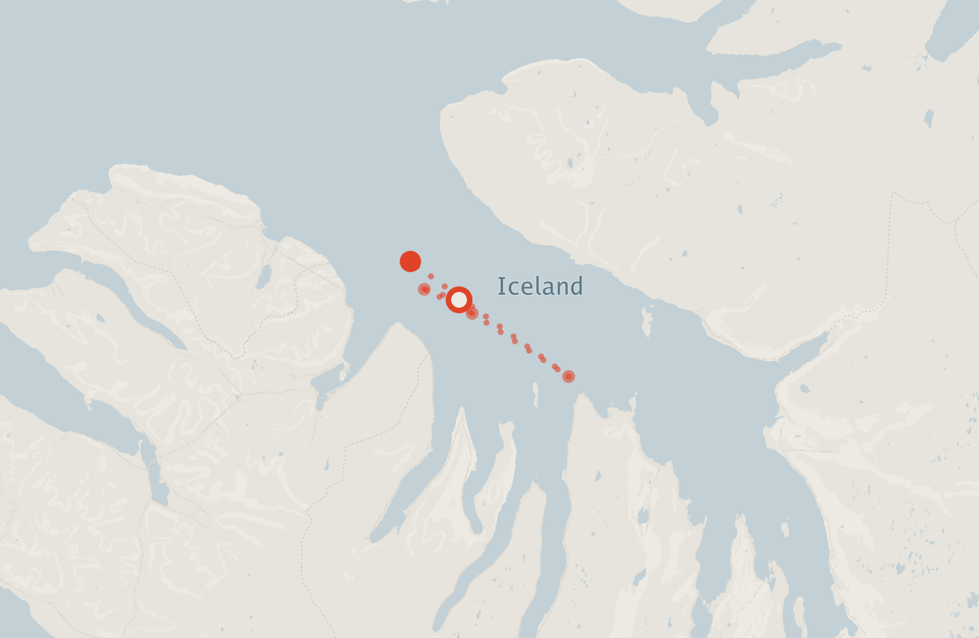 Activity map — real sighting points on an OpenStreetMap basemap