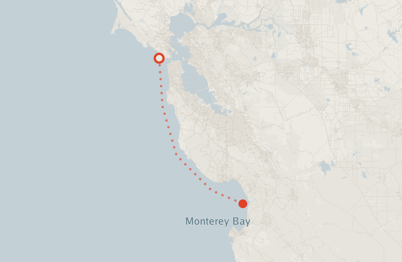 Activity map — real sighting points on an OpenStreetMap basemap