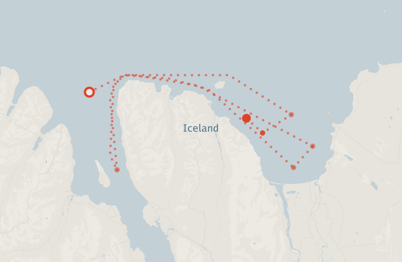 Activity map — real sighting points on an OpenStreetMap basemap