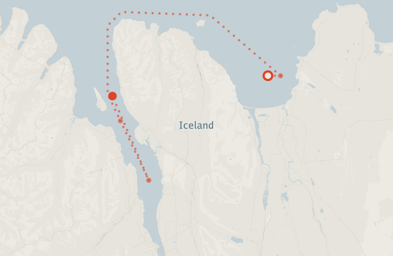 Activity map — real sighting points on an OpenStreetMap basemap