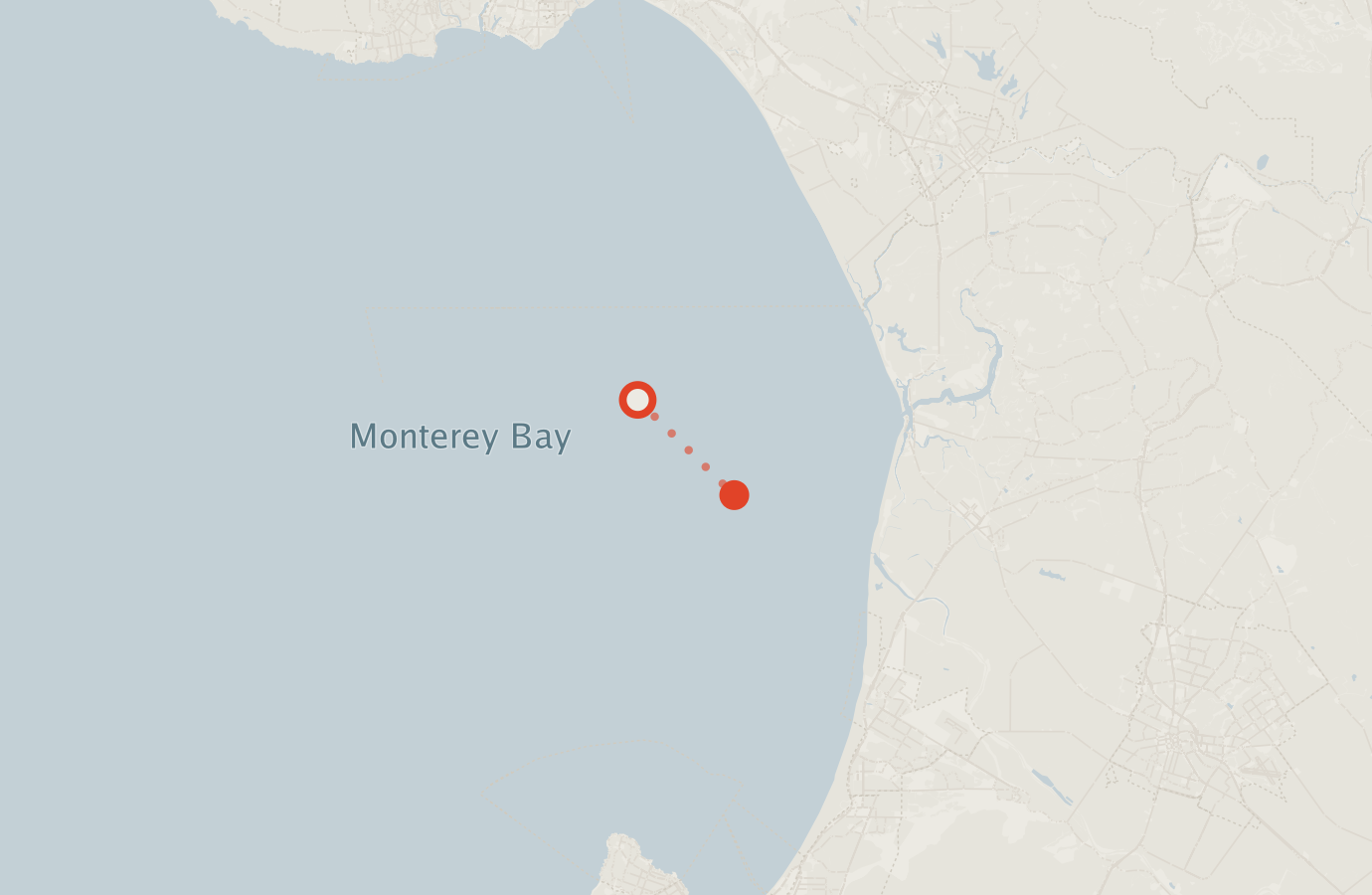 Activity map — real sighting points on an OpenStreetMap basemap